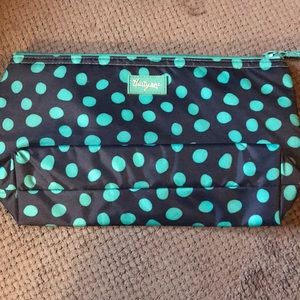 Medium thermal zipper pouch teal and navy